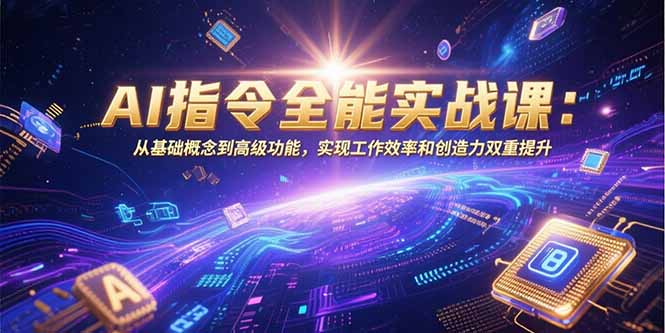 AI指令全能实战课：从基础概念到高级功能，实现工作效率和创造力双重提升-雲鼎文化传媒