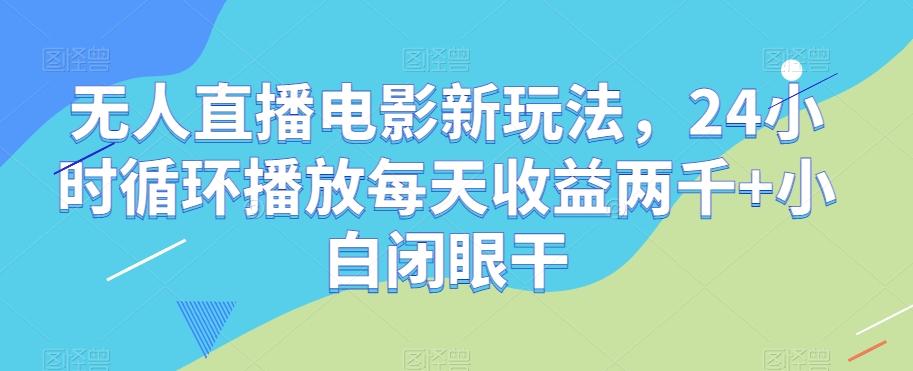 无人直播电影新玩法，24小时循环播放每天收益两千+小白闭眼干【揭秘】-雲鼎文化传媒