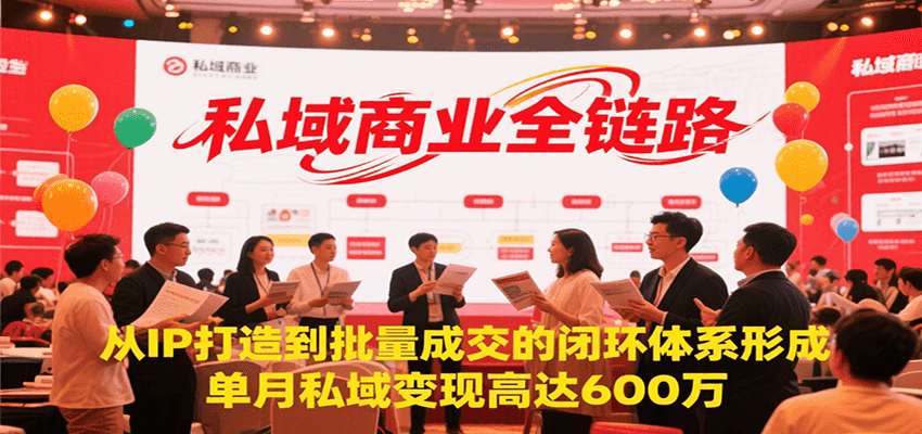 私域商业全链路，从IP打造到批量成交的闭环体系形成，单月私域变现600万-雲鼎文化传媒