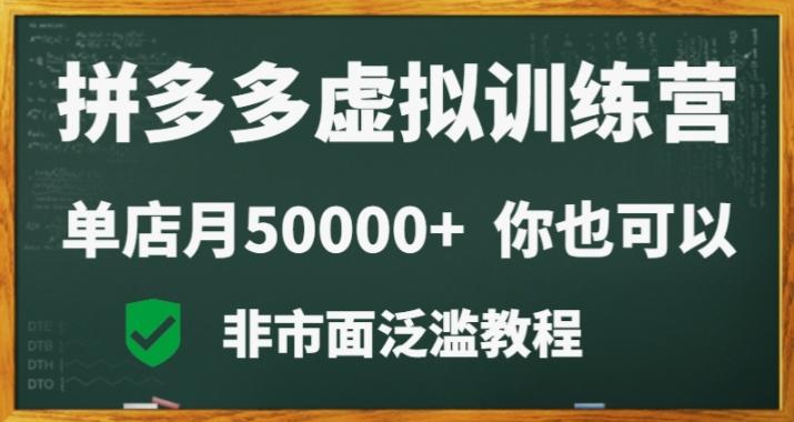 拼多多虚拟电商训练营月入30000+你也行，暴利稳定长久，副业首选-雲鼎文化传媒