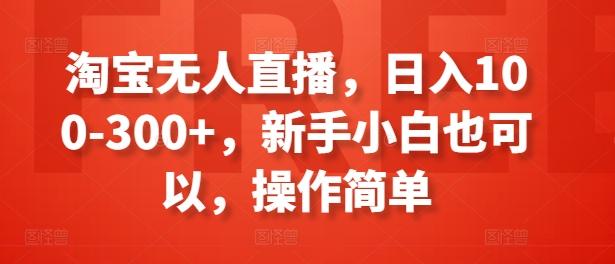 淘宝无人直播，日入100-300+，新手小白也可以，操作简单-雲鼎文化传媒