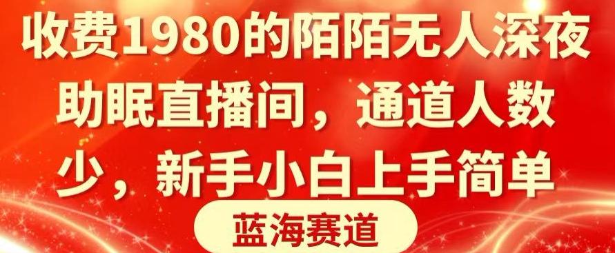 收费1980的陌陌无人深夜助眠直播间，通道人数少，新手小白上手简单-雲鼎文化传媒