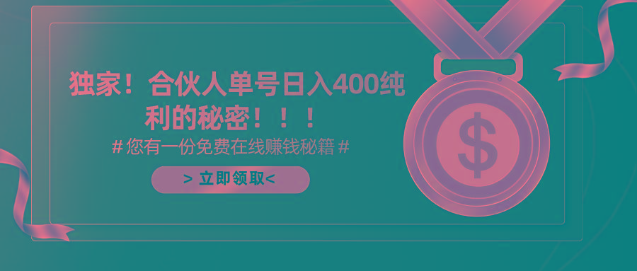 (10028期)合伙人广告撸金最新玩法，每天单号400纯利-雲鼎文化传媒