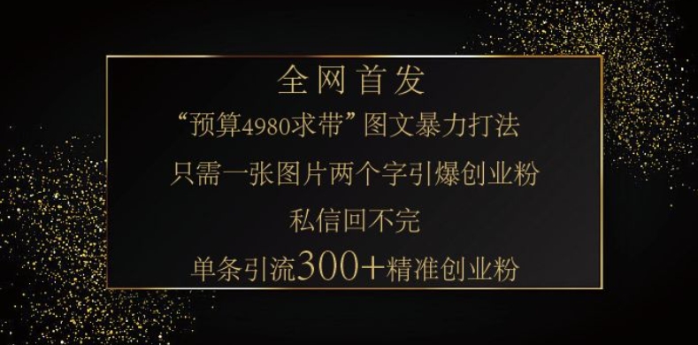小红书神奇图片引流法，只需一张图，就能单条笔记凭借此方法，轻松引流 300 + 精准创业粉-雲鼎文化传媒