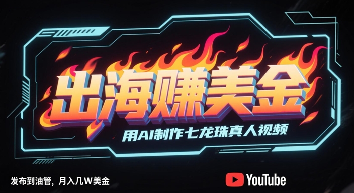 出海挣美金，用AI制作七龙珠真人视频，发布到油管，条条爆火，月入几W美刀-雲鼎文化传媒