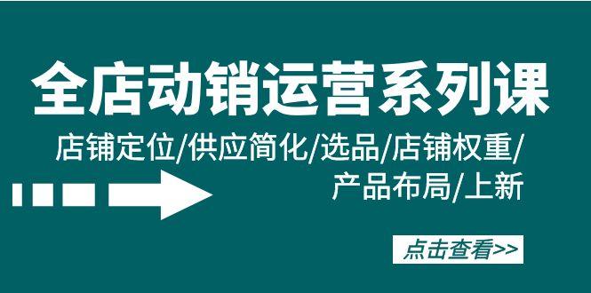 (9845期)全店·动销运营系列课：店铺定位/供应简化/选品/店铺权重/产品布局/上新-雲鼎文化传媒
