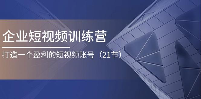 企业短视频训练营：打造一个盈利的短视频账号(21节-雲鼎文化传媒
