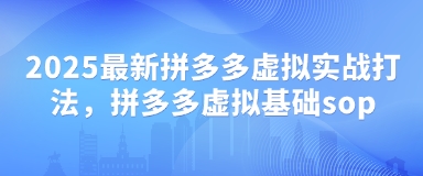 2025最新拼多多虚拟实战打法，拼多多虚拟基础sop-雲鼎文化传媒