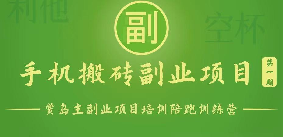 手机搬砖小副业项目训练营1.0，能用手机做的简单小副业-雲鼎文化传媒