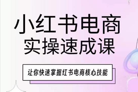 小红书电商实操速成课，让你快速掌握红书电商核心技能-雲鼎文化传媒