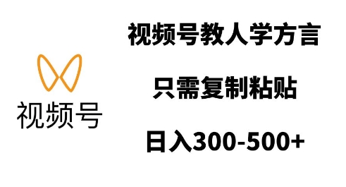 视频号教人学方言，只需复制粘贴，日入多张-雲鼎文化传媒