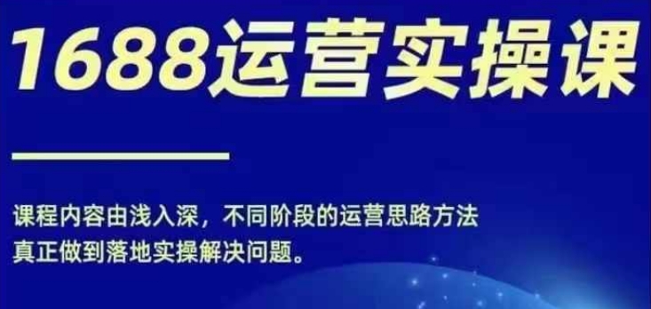 1688实操运营课，零基础学会1688实操运营，电商年入百万不是梦-雲鼎文化传媒