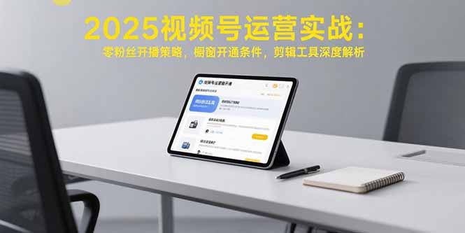 2025视频号运营实战：零粉丝开播策略，橱窗开通条件，剪辑工具深度解析-雲鼎文化传媒