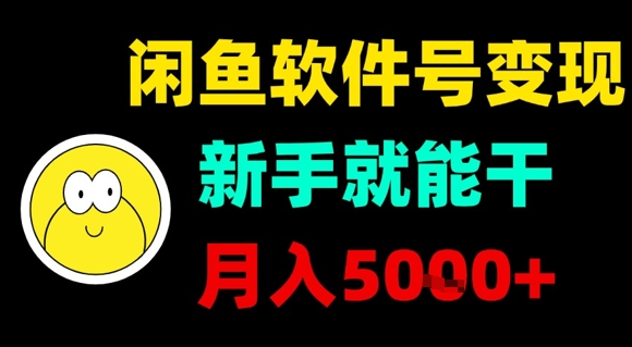 闲鱼软件号变现，新手就能干，月入5k+-雲鼎文化传媒