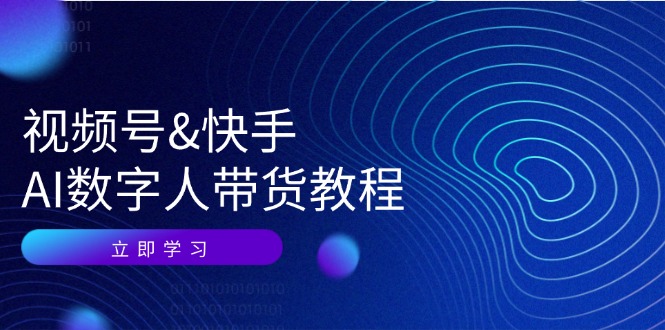 视频号快手AI数字人带货教程：认知、技术、运营、拓展与资源变现-雲鼎文化传媒
