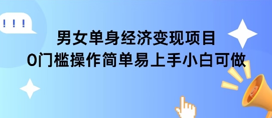 女单身经济项目变现周期长可复购率高日入1k+-雲鼎文化传媒