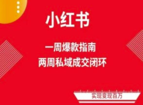 爆款小红书免费流量体系课程(两周变现)，小红书电商教程-雲鼎文化传媒
