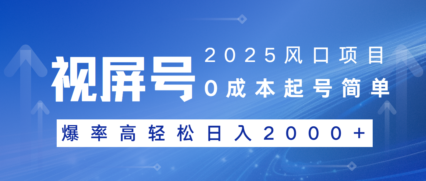 2025风口项目，视频号带货，起号简单，爆率高轻松日入2000+-雲鼎文化传媒