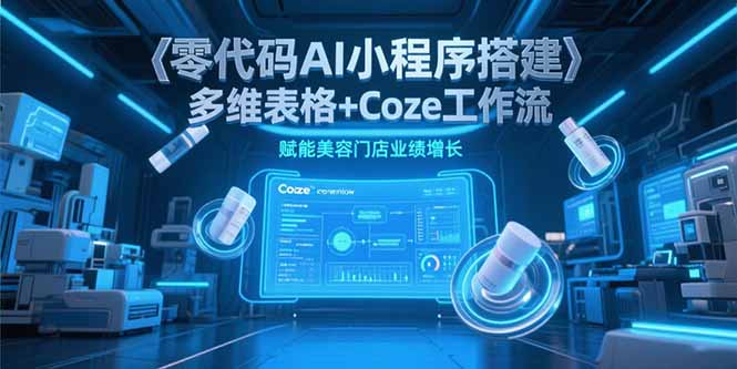 零代码AI小程序搭建，多维表格+Coze工作流，赋能美容门店业绩增长-雲鼎文化传媒