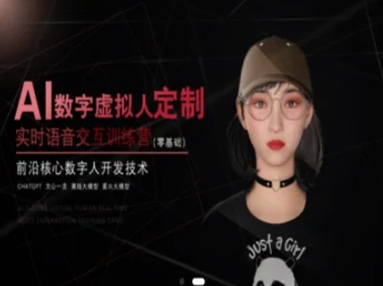 AI数字虚拟人定制，实时语音交互训练营(零基础)，前沿核心数字人开发技术-雲鼎文化传媒