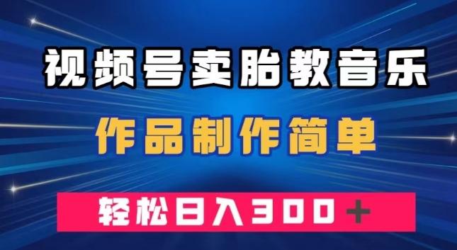 视频号卖胎教音乐，作品制作简单，一单49，轻松日入300＋-雲鼎文化传媒