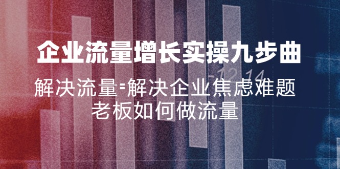 企业流量增长实战九步曲，解决流量=解决企业焦虑难题，老板如何做流量-雲鼎文化传媒
