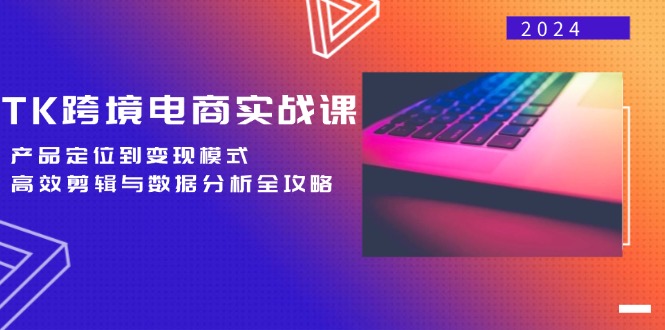 TK跨境电商实战课：产品定位到变现模式，高效剪辑与数据分析全攻略-雲鼎文化传媒