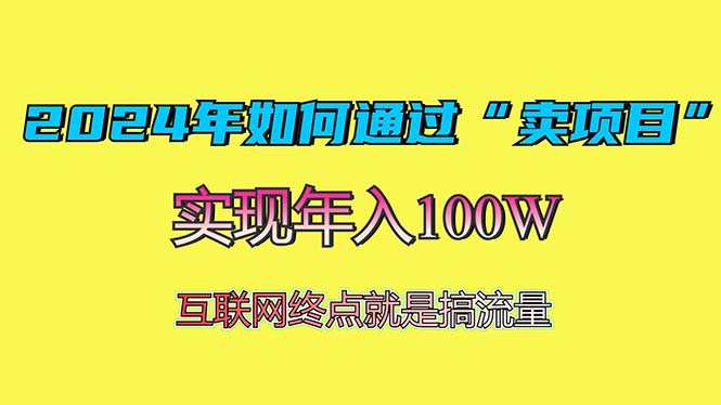 2024年如何通过“卖项目”赚取100W：最值得尝试的盈利模式-雲鼎文化传媒