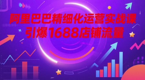 阿里巴巴精细化运营实战课，引爆1688店铺流量-雲鼎文化传媒