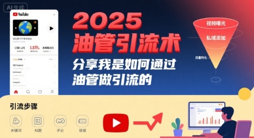 2025油管引流术，分享我是如何通过油管做引流的-雲鼎文化传媒