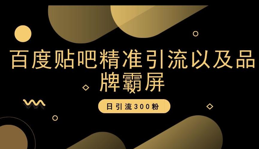 百度贴吧精准引流以及品牌霸屏，日引流300粉【揭秘】-雲鼎文化传媒
