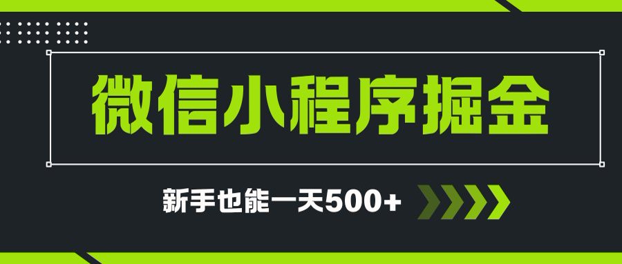 微信小程序自撸广告项目，0投资暴力玩法，新手小白一天轻松500+-雲鼎文化传媒