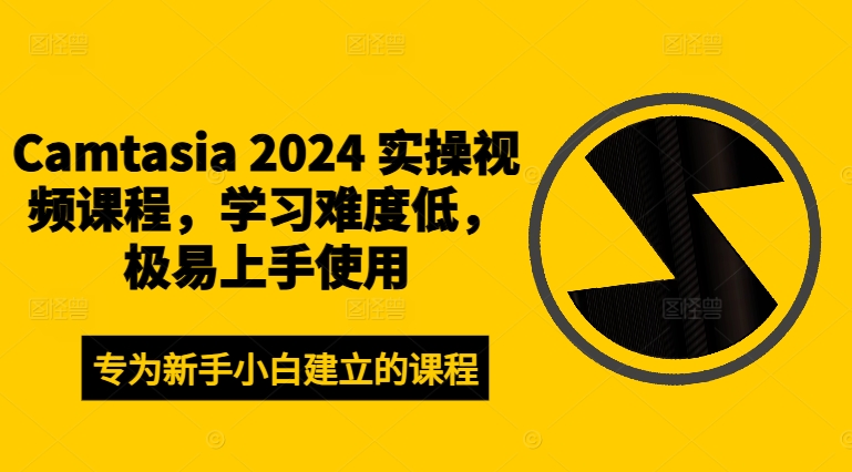 Camtasia 2024 实操视频课程，学习难度低，极易上手使用-雲鼎文化传媒