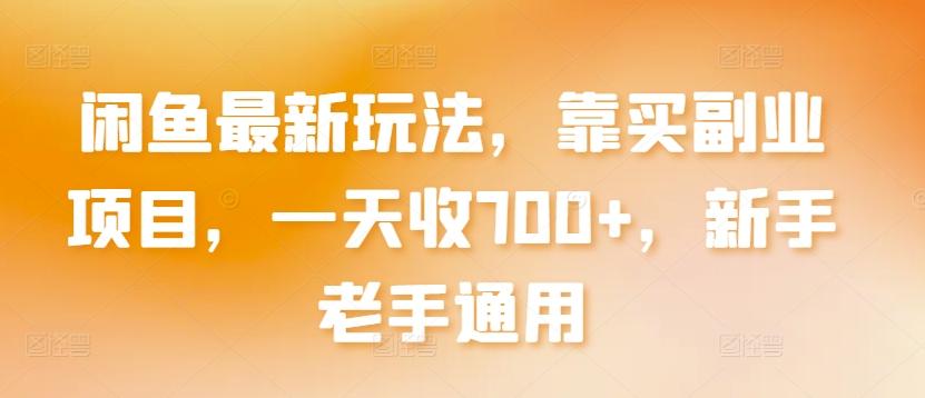 闲鱼最新玩法，靠买副业项目，一天收700+，新手老手通用【揭秘】-雲鼎文化传媒