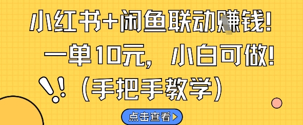小红书+闲鱼联动挣钱，一单10元，小白可做-雲鼎文化传媒