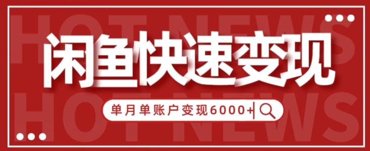 【新手项目】小白快速在闲鱼单月单账号变现6000+的秘密-雲鼎文化传媒