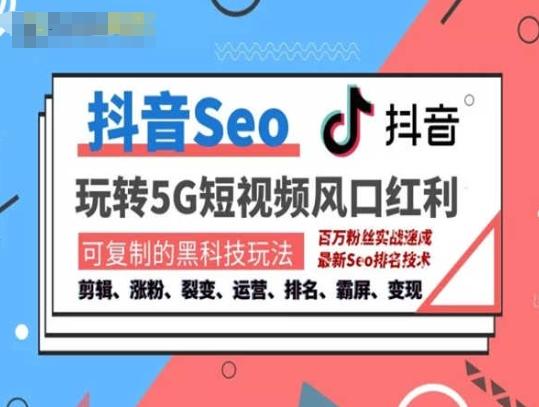 抖音SEO引流培训课程-抓住抖音风口，实现搜索排名，获取精准流量，快速成交变现-雲鼎文化传媒