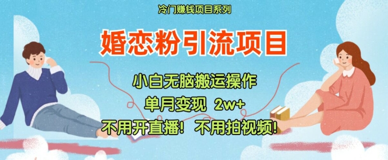 小红书婚恋粉引流，不用开直播，不用拍视频，不用做交付【揭秘】-雲鼎文化传媒