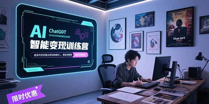 AI智能变现训练营，ChatGPT写作变现，电影解说制作，图文带货方法论-雲鼎文化传媒