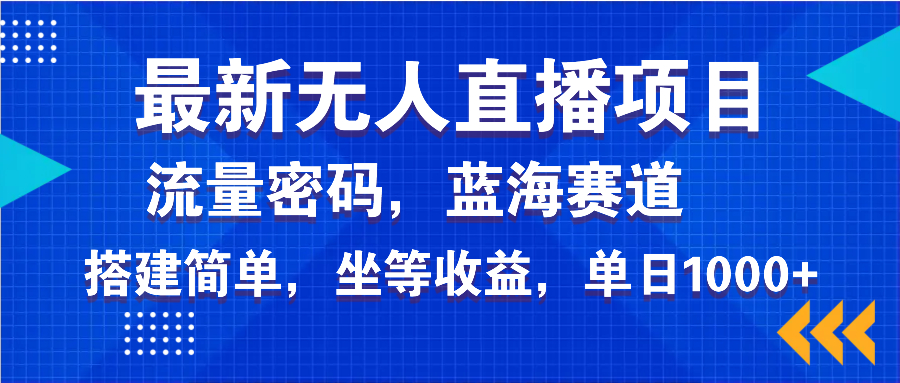 最新无人直播项目—美女电影游戏，轻松日入3000+，蓝海赛道流量密码，…-雲鼎文化传媒