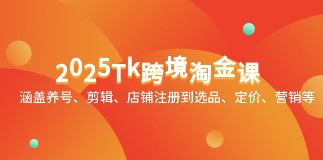 2025Tk跨境淘金课：涵盖养号、剪辑、店铺注册到选品、定价、营销等-雲鼎文化传媒