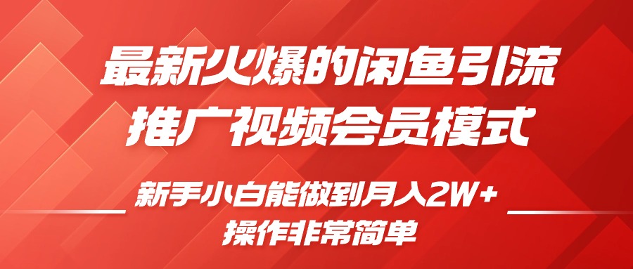 闲鱼引流推广影视会员，0成本就可以操作，新手小白月入过W+【揭秘】-雲鼎文化传媒