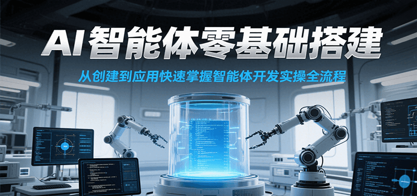 AI智能体零基础搭建实操课，从创建到应用快速掌握智能体开发全流程！-雲鼎文化传媒