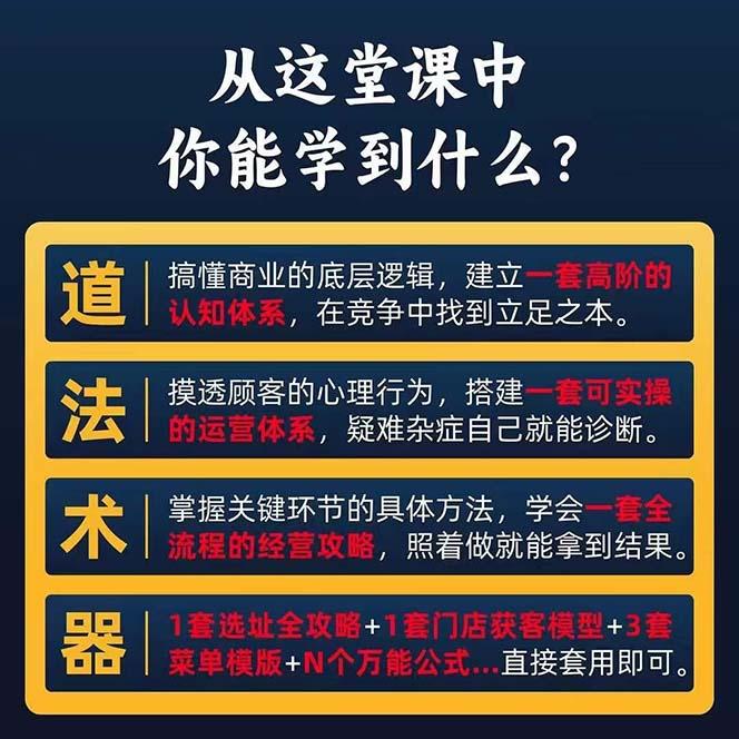 图片[1]-餐饮店盈利实操方法：教你怎样开一家持续能赚钱的餐厅(25节-雲鼎文化传媒