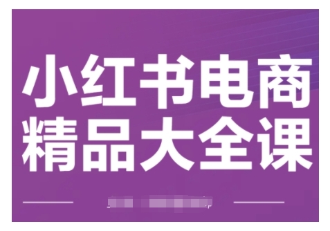 小红书电商精品大全课，快速掌握小红书运营技巧，实现精准引流与爆单目标，轻松玩转小红书电商(更新2月)-雲鼎文化传媒