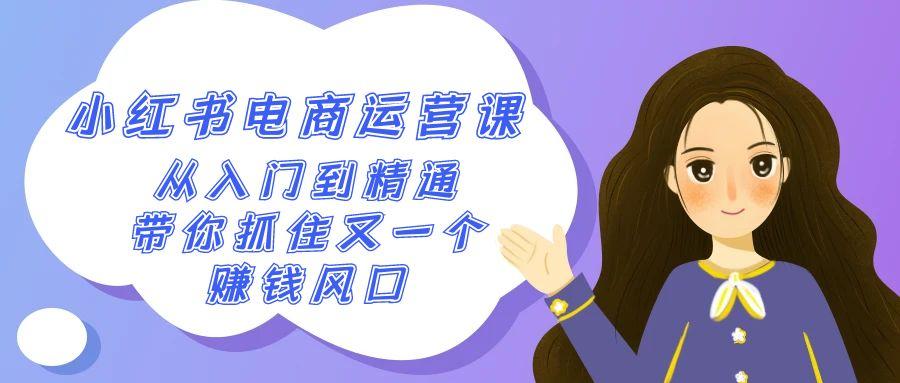 2024小红书-电商运营课，从入门到精通，带你抓住又一个赚钱风口(50节课)-雲鼎文化传媒