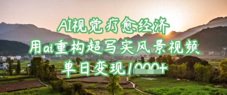 AI视觉疗愈经济：用ai重构超写实风景视频，单日变现多张-雲鼎文化传媒