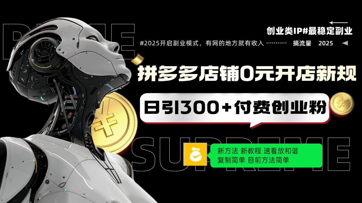 拼多多店铺0元开店新规，日引300+付费创业粉，目前方法简单复制粘贴可矩阵-雲鼎文化传媒