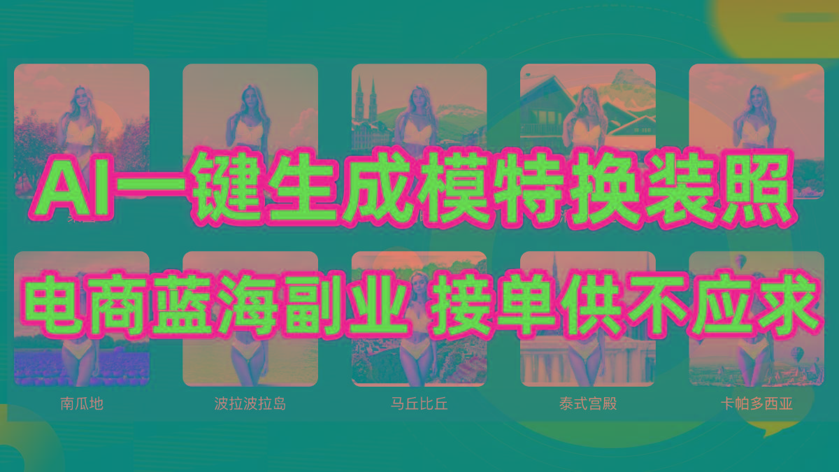 (9616期)AI制作一键生成模特换装照，电商蓝海副业供不应求-雲鼎文化传媒