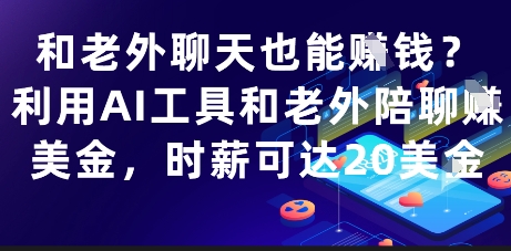 和老外聊天也能挣钱？利用AI工具和老外陪聊挣美金，时薪可达20刀-雲鼎文化传媒